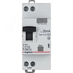 Выключатель автоматический дифференциального тока (АВДТ) Legrand RX3 10А 30мА AC 1П+Н 6кА