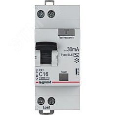 Выключатель автоматический дифференциального тока (АВДТ) Legrand RX3 16А 30мА AC 1П+Н  
