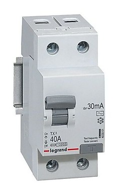 Выключатель дифференциального тока (УЗО) Legrand ВДТ TX3 2п 40A 30MA AC 