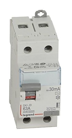 Выключатель дифференциального тока (УЗО) Legrand ВДТ DX3 2п 63А 30мА  АC