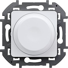 Legrand INSPIRIA Светорегулятор поворотный без нейтрали 300Вт белый
